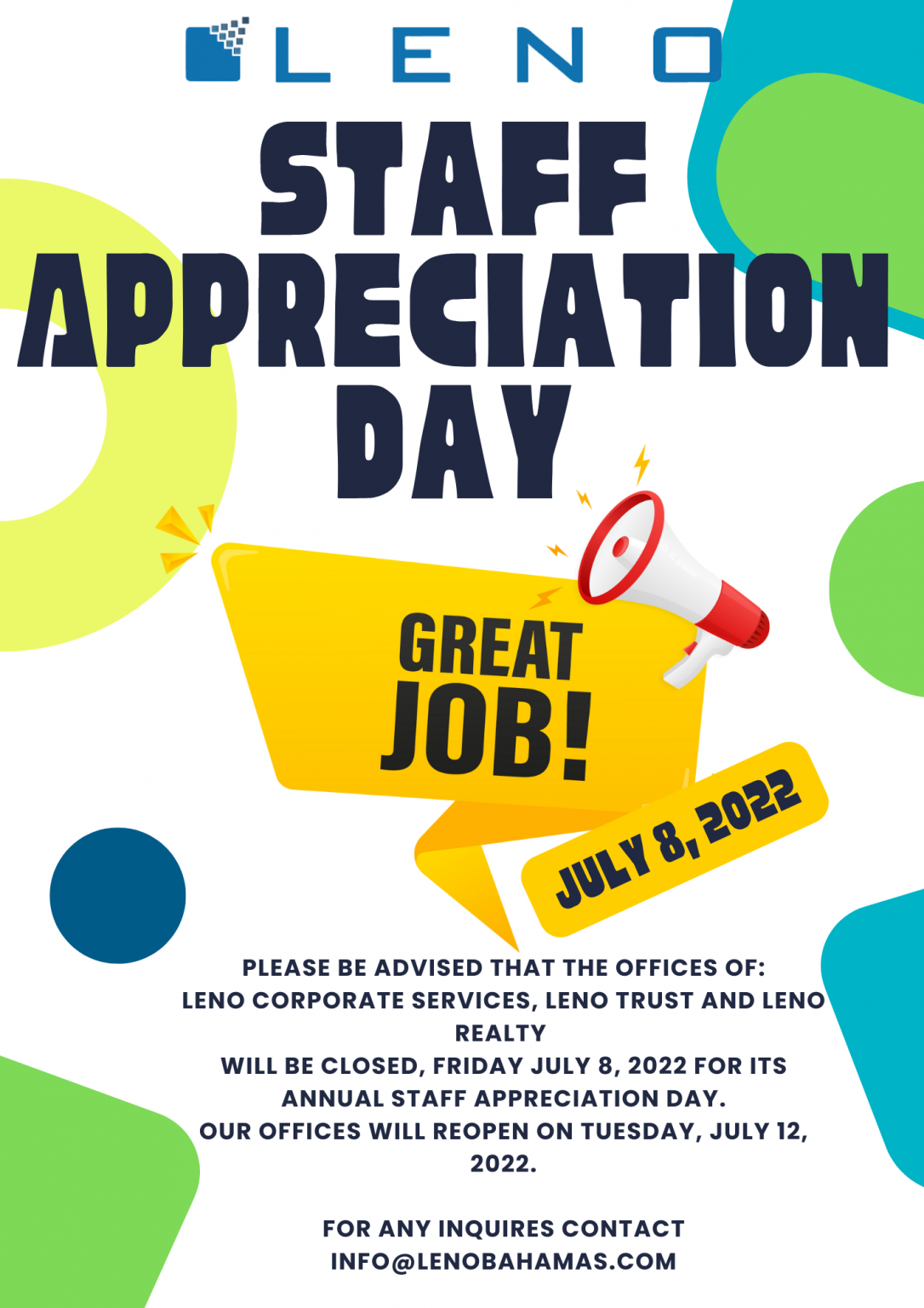 Staff Appreciation Day Leno Corporate Services Limited